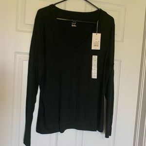 a new day Long sleeve fitted black tee